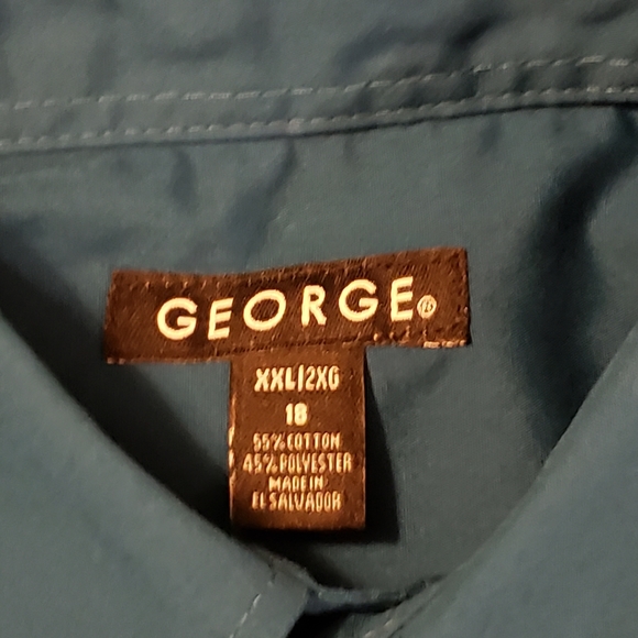 BOYS GEORGE BUTTON DOWN SHIRT - SIZE 18 - Picture 2 of 2